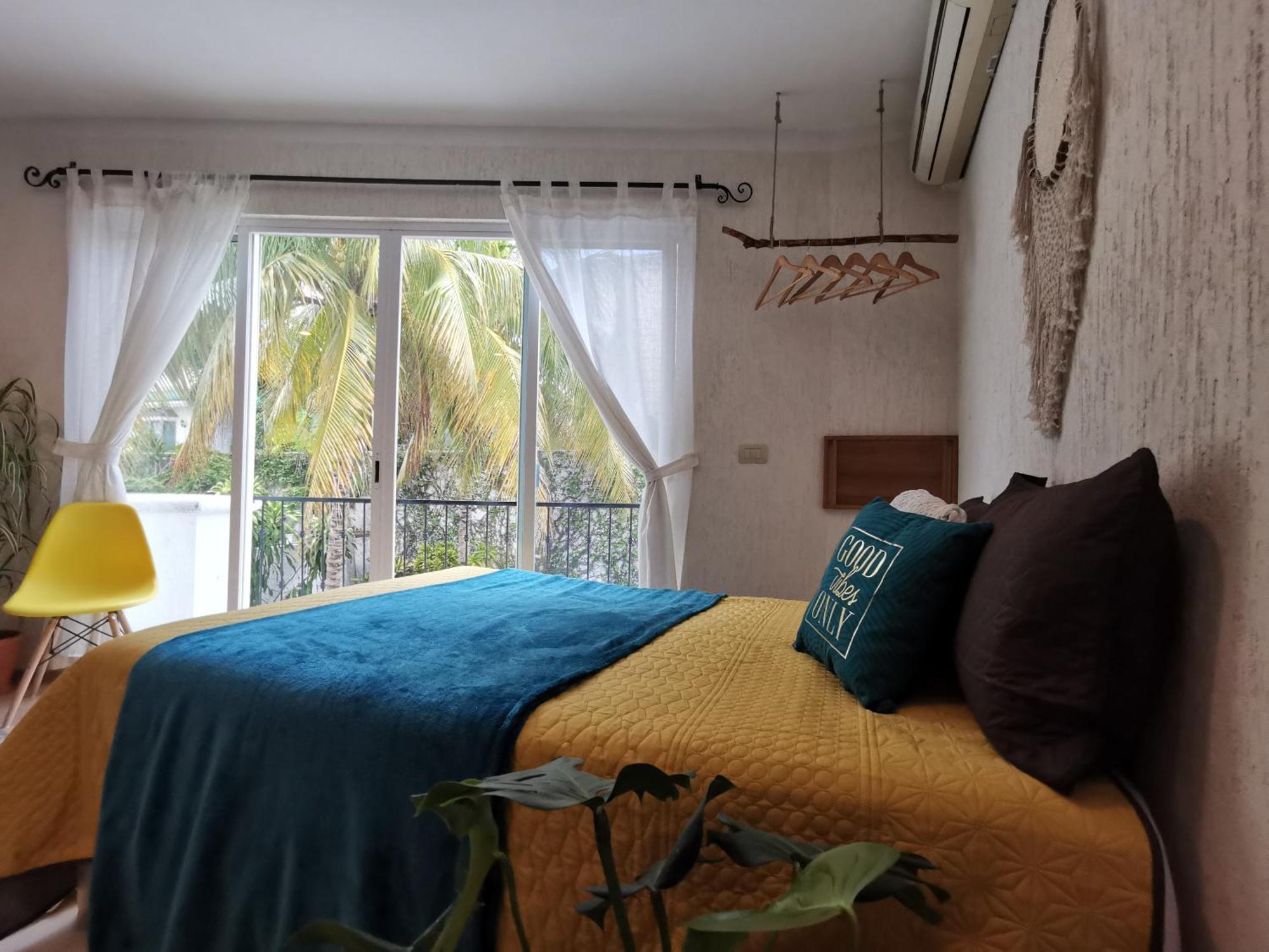 Beautiful & Cozy Near Beach Apartment Pool & Kingsize Bed Cancun Bilik gambar