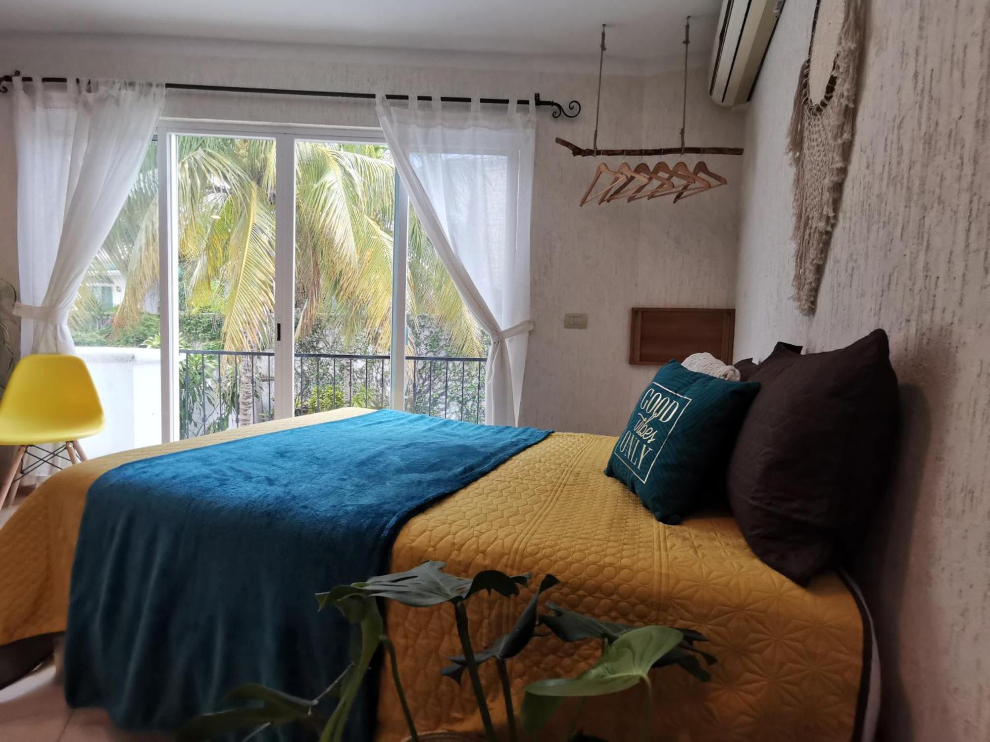 Beautiful & Cozy Near Beach Apartment Pool & Kingsize Bed Cancun Bilik gambar