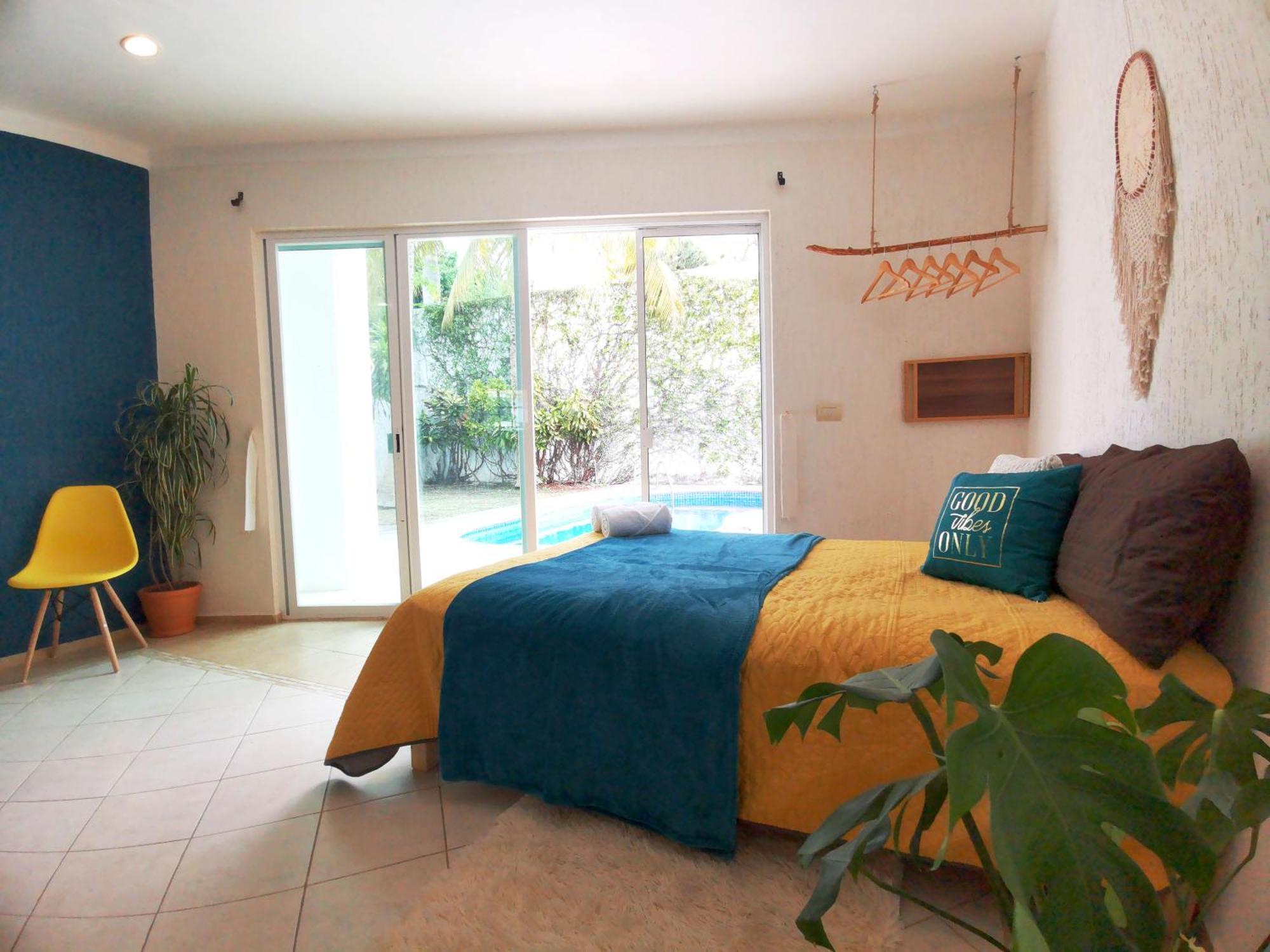 Beautiful & Cozy Near Beach Apartment Pool & Kingsize Bed Cancun Bilik gambar