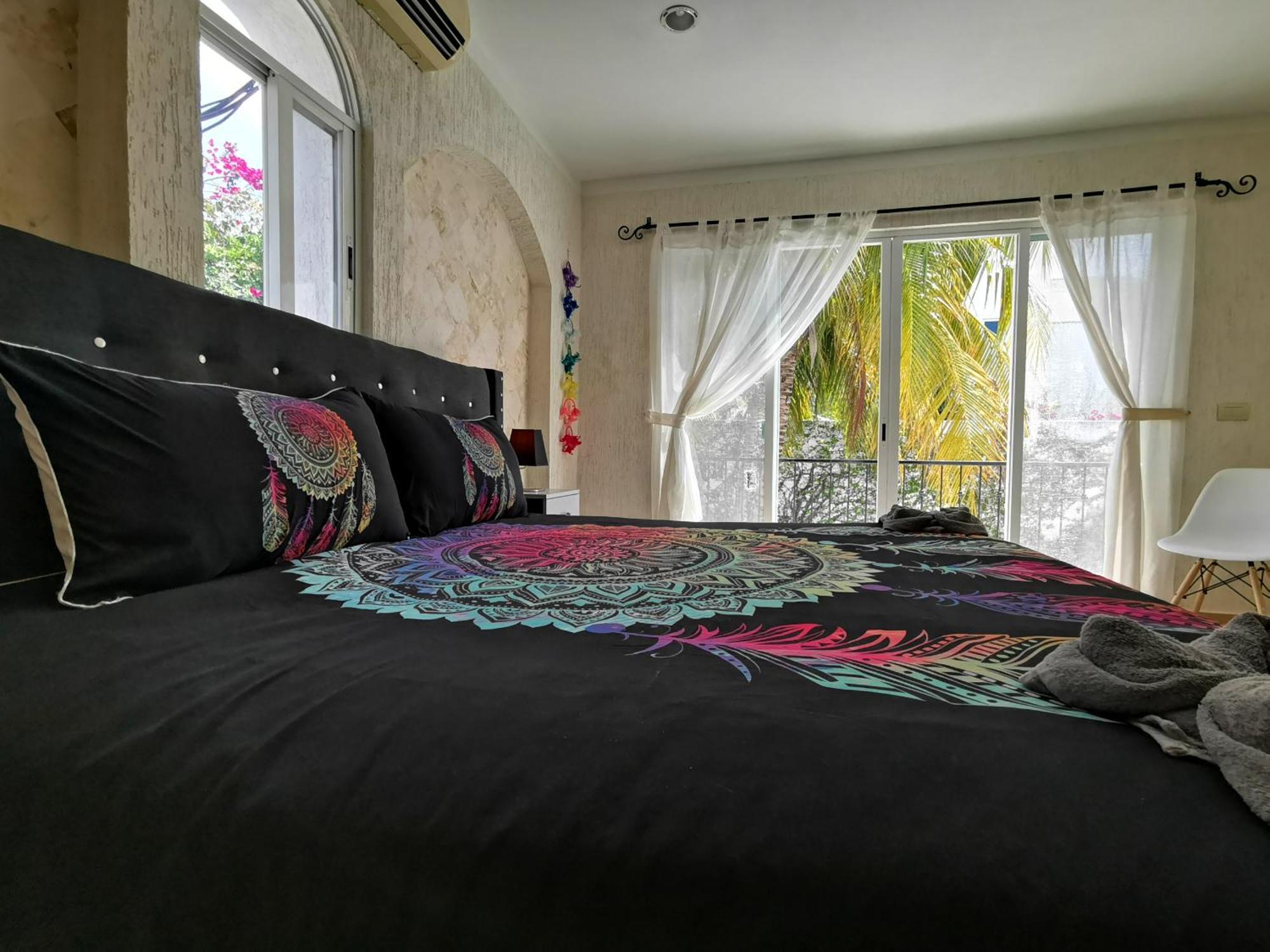 Beautiful & Cozy Near Beach Apartment Pool & Kingsize Bed Cancun Bilik gambar