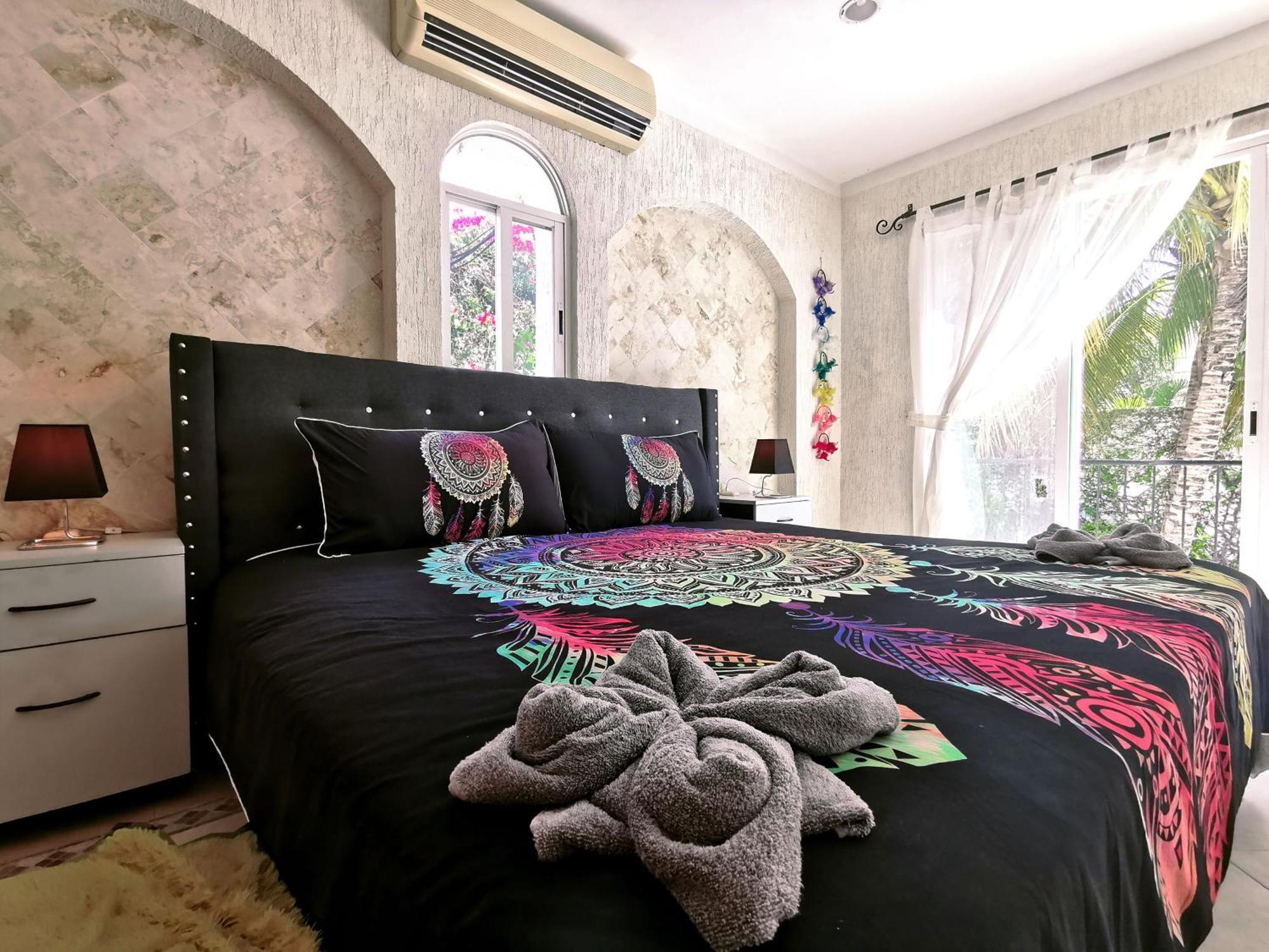 Beautiful & Cozy Near Beach Apartment Pool & Kingsize Bed Cancun Bilik gambar